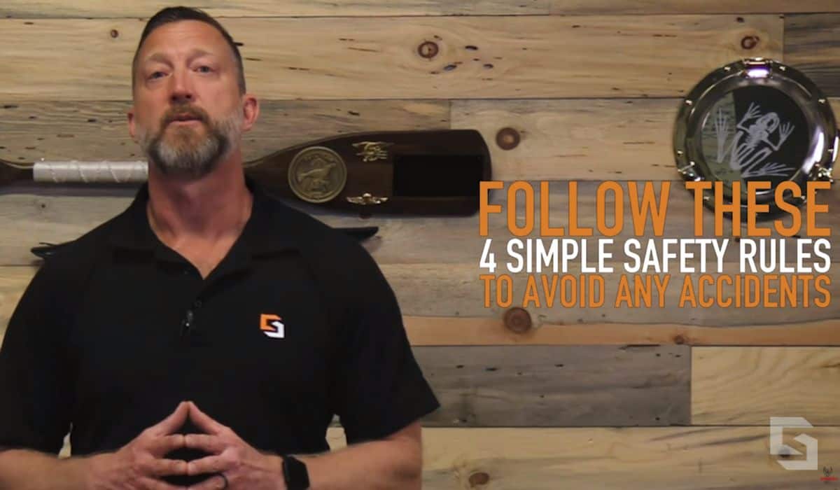 Chris Sajnog teaches his basic firearms safety rules.